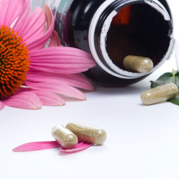 Echinacea supplement capsules
